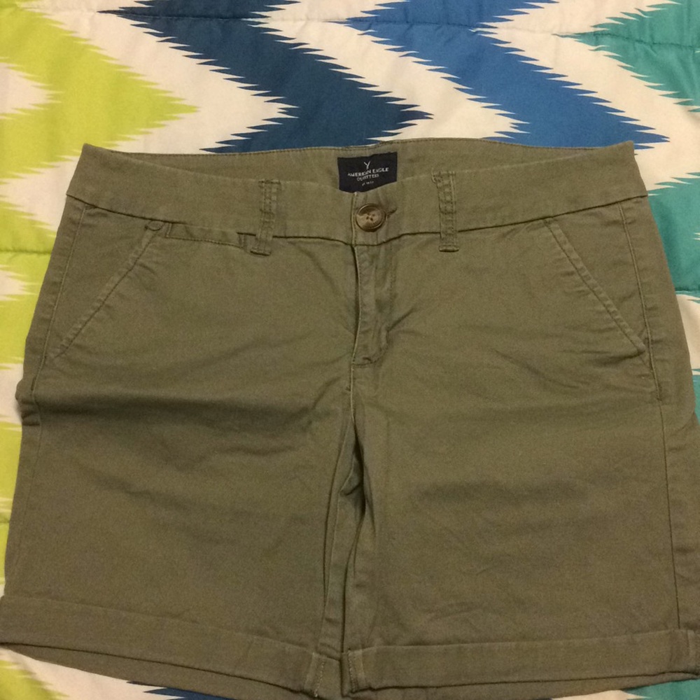 EUC AE Olive Green Bermuda Shorts